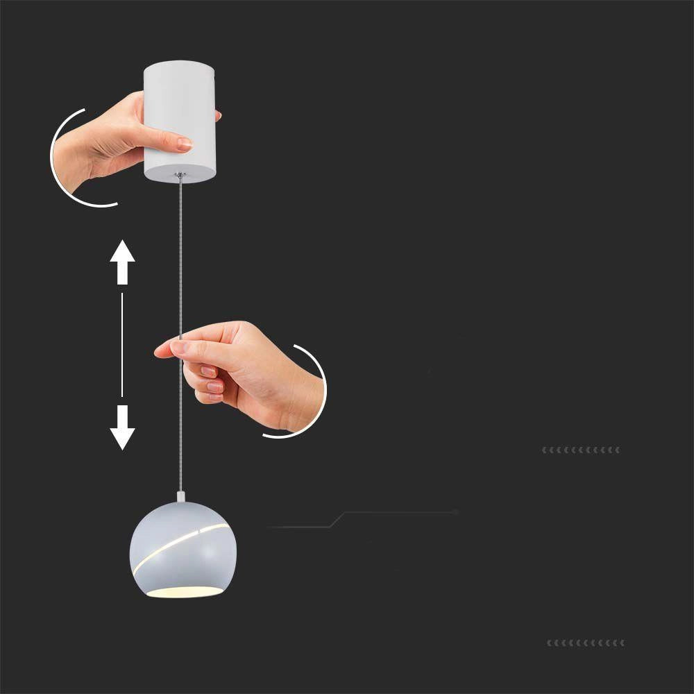 Lampada a sospensione LED 3000K regolabile bianca V-TAC