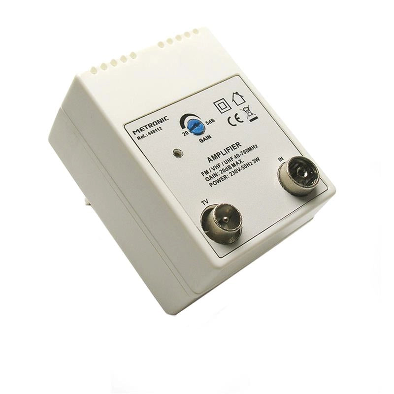 METRONIC 440112 AMPLIFICATORE ANTENNE TV 1 USCITA