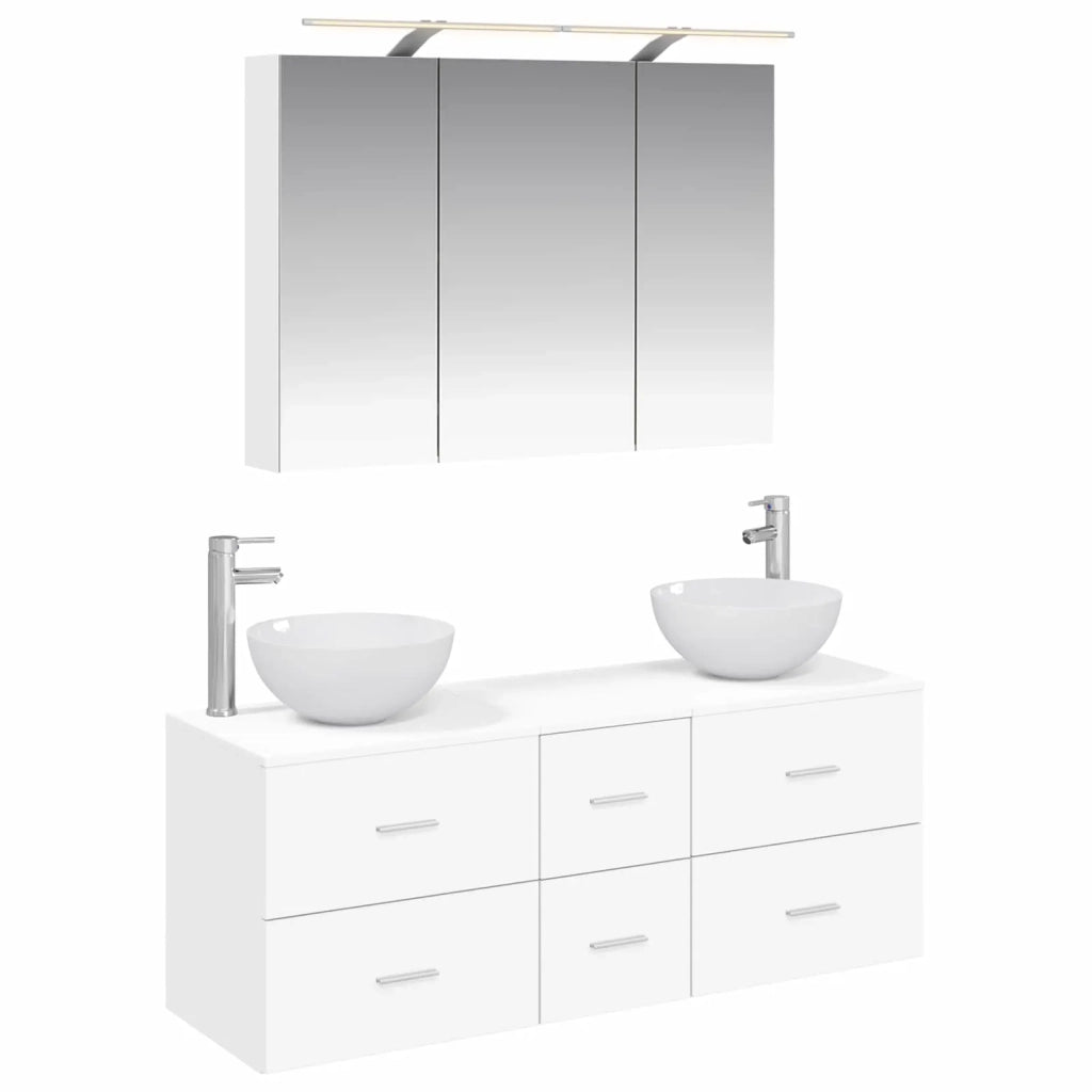 Set di mobili per il bagno 4 pcs Bianco 3406735