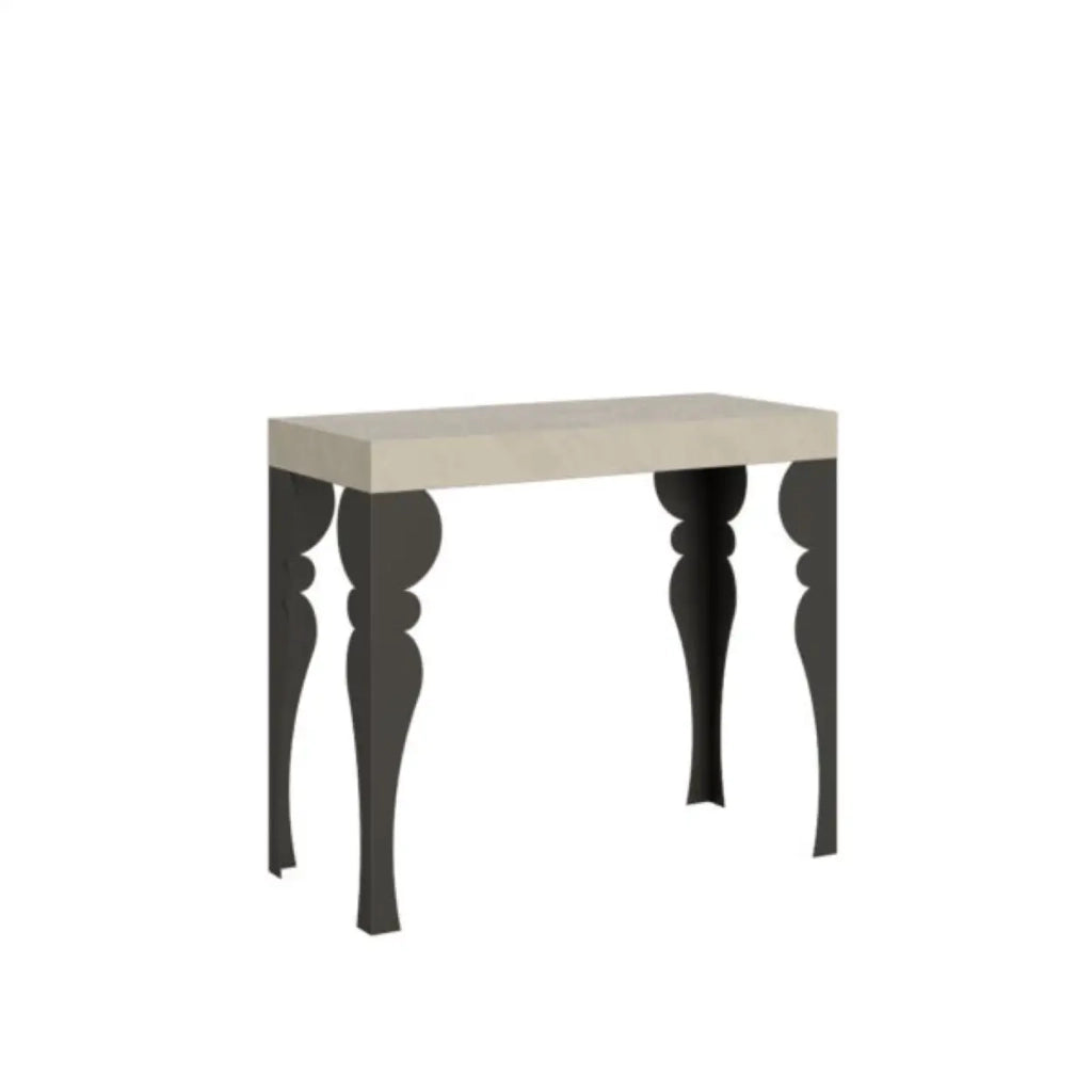 Consolle allungabile 90x40/196 cm Paxon Small cashmere gambe antracite