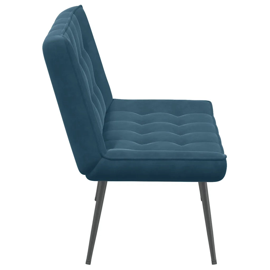 Panca-Sgabello Blu 110x74x84 cm in Velluto