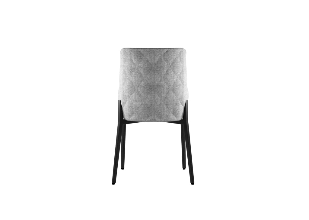 Set 4 Sedie Ambra 48x58,5x89 cm in Tessuto Easy-Clean Grigio Chiaro
