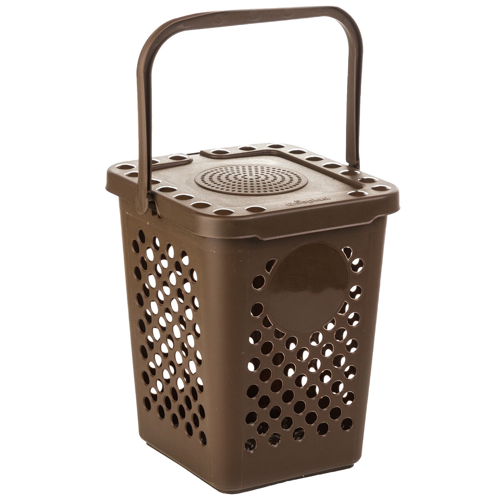 pattumiera ecoplus forata lt.10 marrone cod:ferx.99358