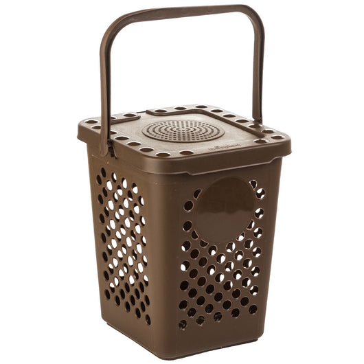 pattumiera ecoplus forata lt.10 marrone cod:ferx.99358