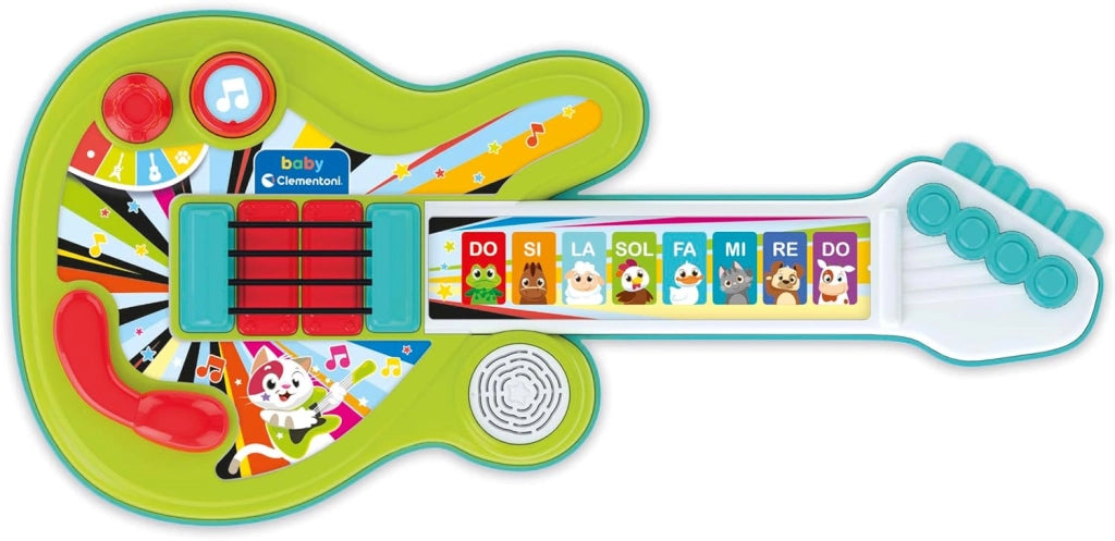 Chitarra degli Animali, Strumento Musicale Elettronico , 3 modalita di Gioco E 8 Tasti Interattivi, Sviluppa Coordinazio