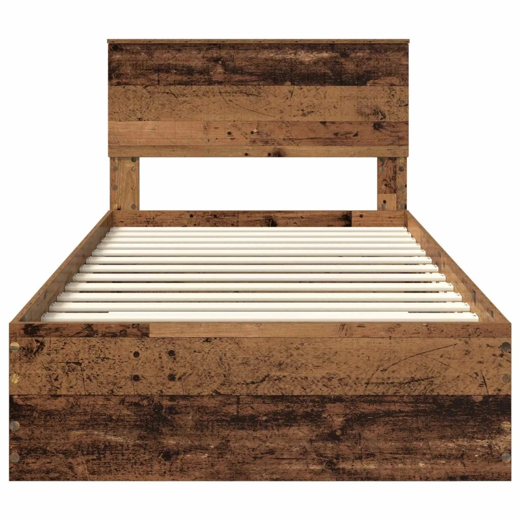 Struttura del letto con testiera Legno vecchio 100 x 200 cm 3410938