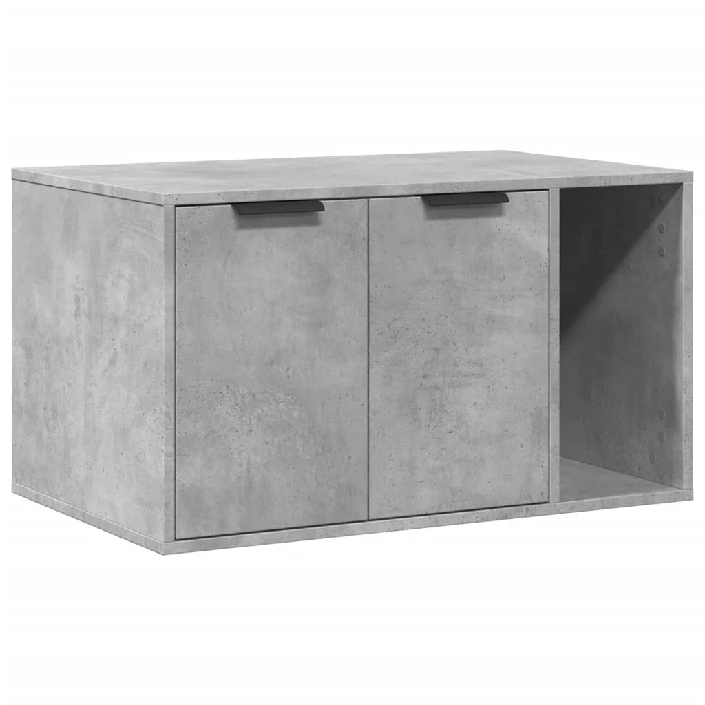 Mobiletto per lettiera per gatti in legno ingegnerizzato grigio 02_0043318