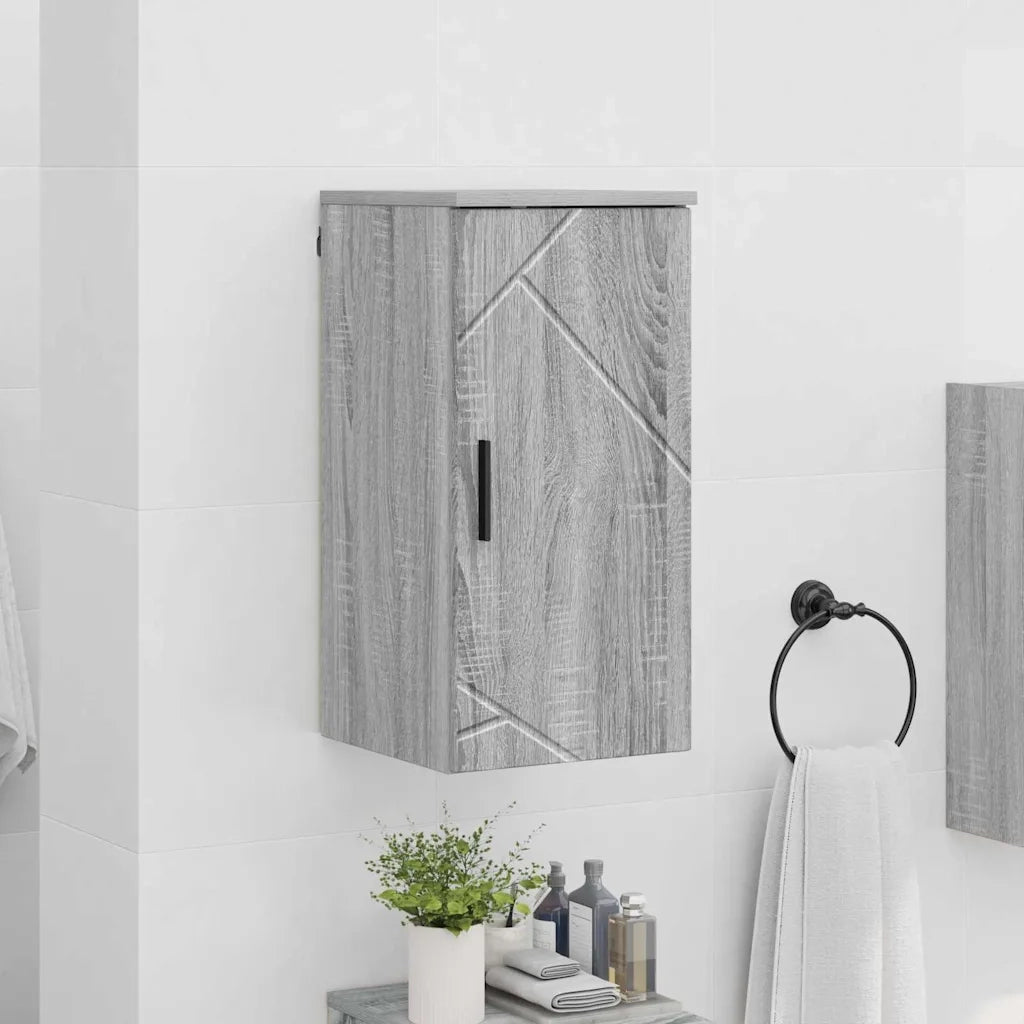 Mobile da Bagno | Armadio da bagno con porta Grigio Sonoma 30 x 31,5 x 61 cm