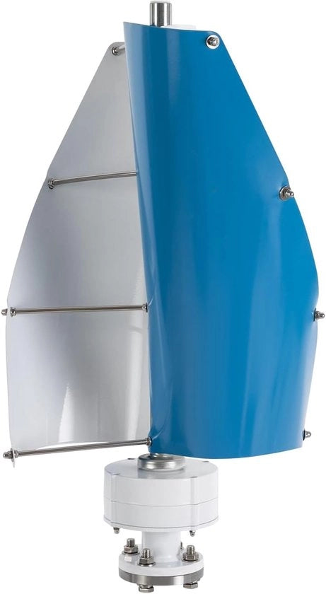 Ventolinia verticale - Generatore di vento - Energia verde - Costruzione a vela - 40x71 cm - Bianco azzurro