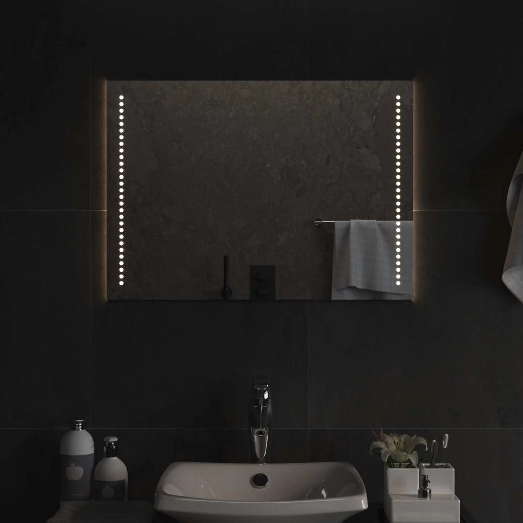 Specchio da bagno LED Trasparente 50 x 70 cm vetro temperato 42045777