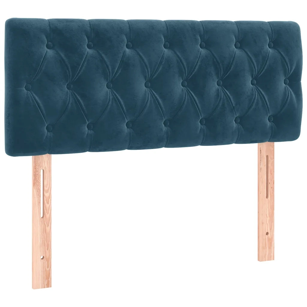 Giroletto a Molle con Materasso Blu Scuro 120x190 cm in Velluto