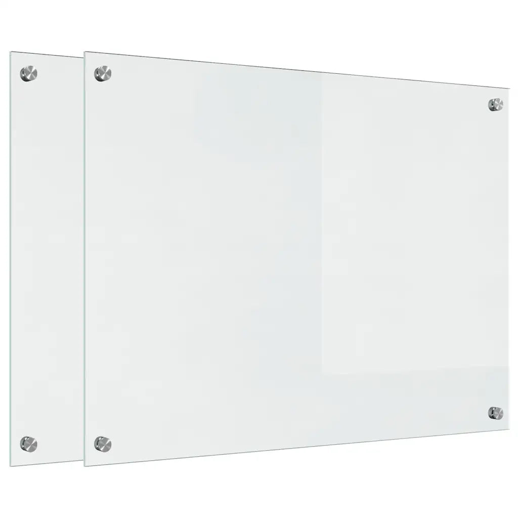 Schienale da cucina 2 pz Trasparente 80 x 60 cm CFW3157379