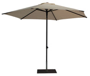 Ombrellone da Giardino Ø3 m Palo Ø38 mm in Alluminio Tessuto Dralon Acrilico Border Ecru