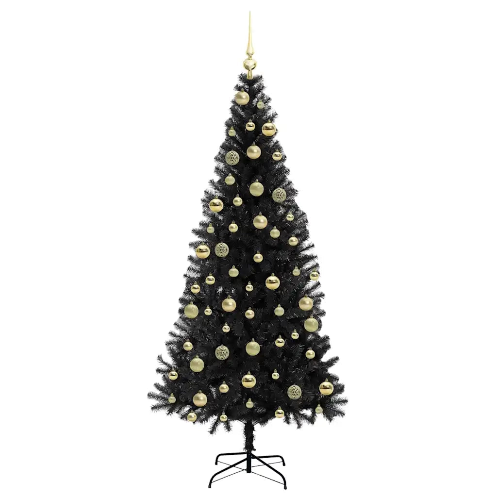Albero di Natale con 300 LED con supporto Nero 210 cm PVC 3396491