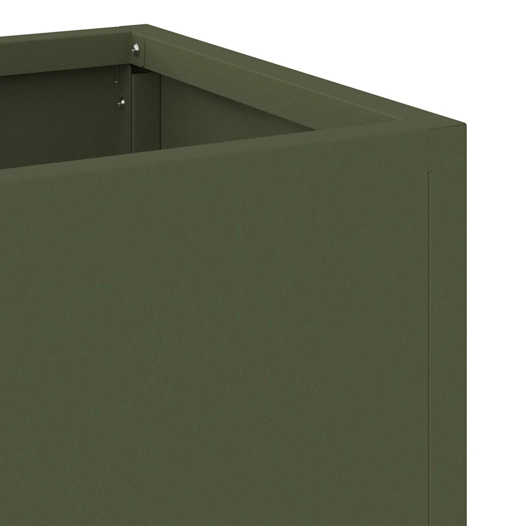 Vaso da Giardino Rialzato Oliver verde 60 x 26 x 45 cm Acciaio 865886
