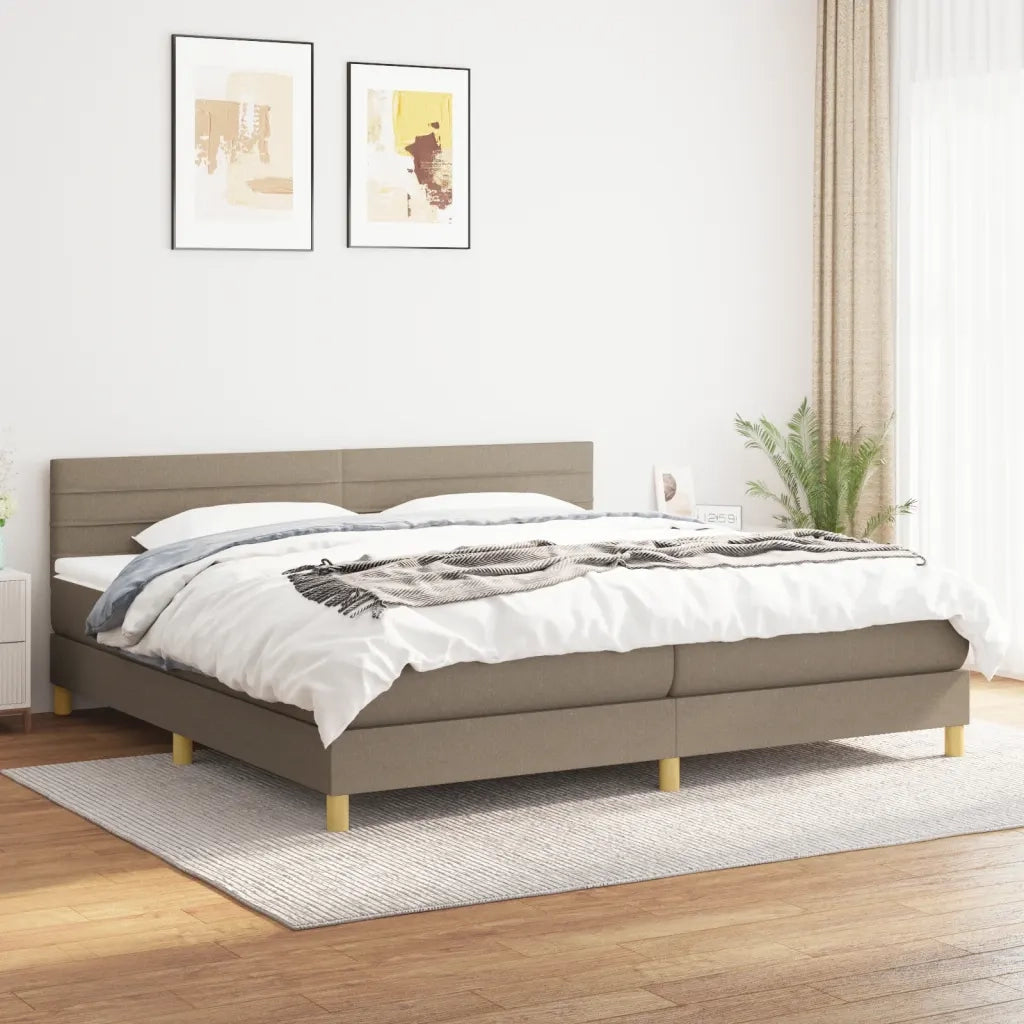 Giroletto a Molle con Materasso Tortora 200x200 cm in Tessuto cod mxl 64655