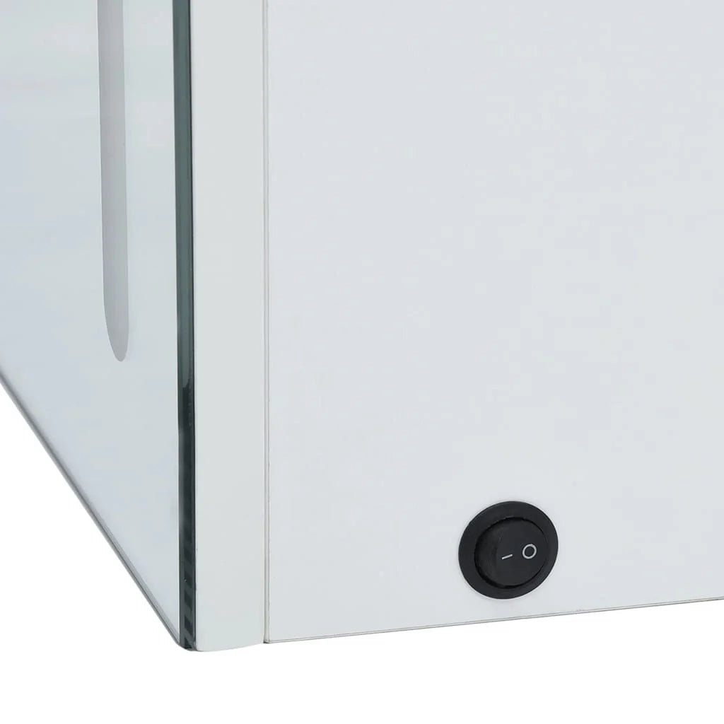 Mobiletto da bagno con specchio LED 80 x 12,2 x 68 cm MDF bianco 02_0006568