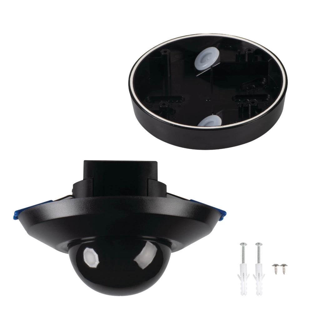 Sensore PIR triplo 360° Kanlux SENTO-O nero 17m IP44