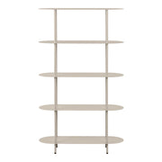Libreria Rieti, Beige, Metallo, 90x31x150 cm