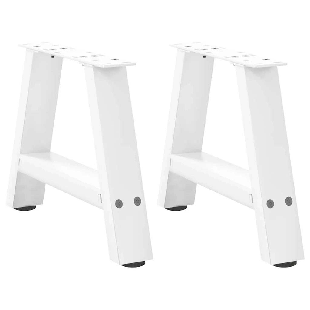 Set di 2 gambe per tavolino da caffè a forma di A dimensioni 40 x 30 cm supporti stabili design moderno acciaio bianco 02_0057093