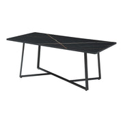 Tavolino/consolle/tavolino laterale 120 x 60 x 48 cm effetto marmo nero 03_0010847