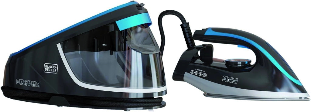 Black+Decker SISTEMA STIRANTE A CARICA CONTINUA BXSS2401E 2.400 W - 1,5 lt.  Piastra in ceramica