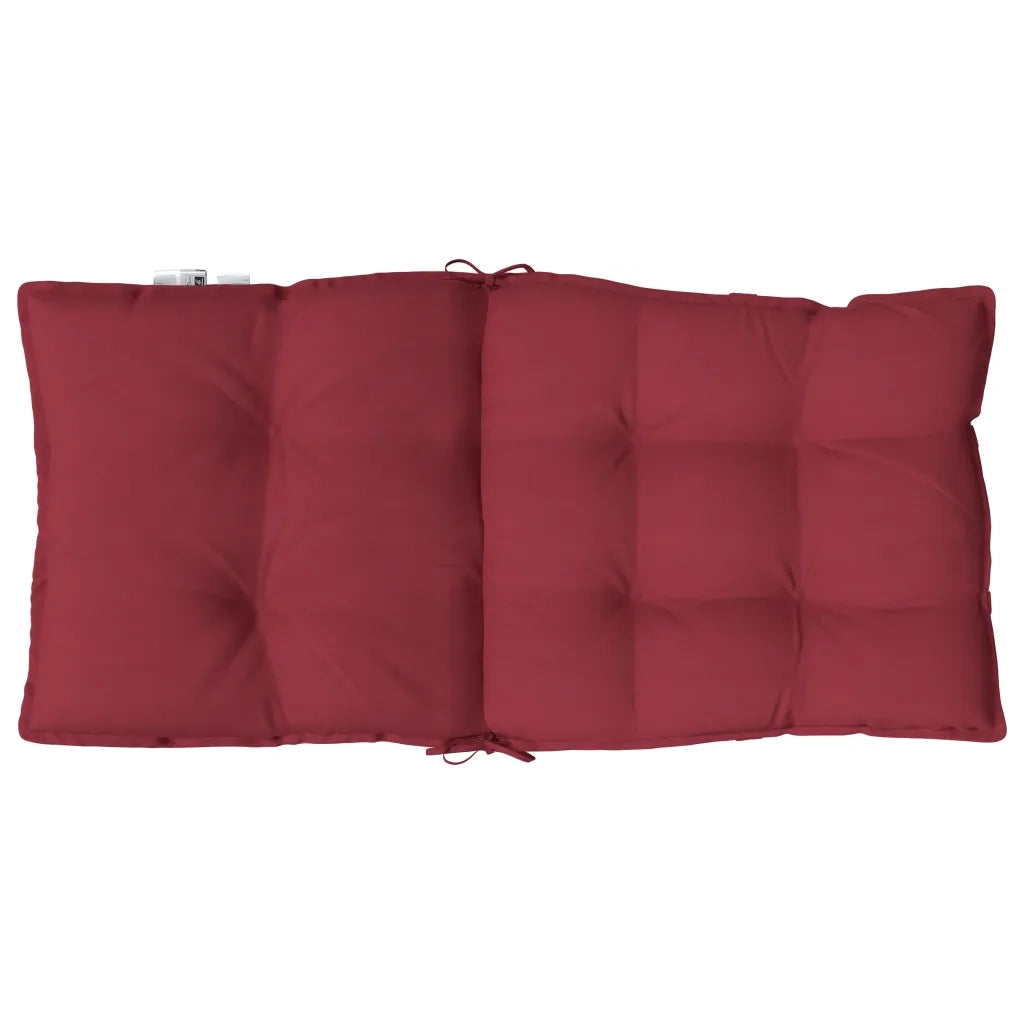 Cuscini per Sedia Schienale Basso 4 pz | Cuscini per sedie Rosso Vino Tessuto Oxford