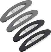 4 pezzi di Clip per Capelli - 9cm Barrette a Sfascio - Clip a Sfascio Opaco - Spille per Capelli - Barrette Medie - Accessori per Capelli per Ragazze e Donne - Decorazioni per Capelli (Nero & Grigio)