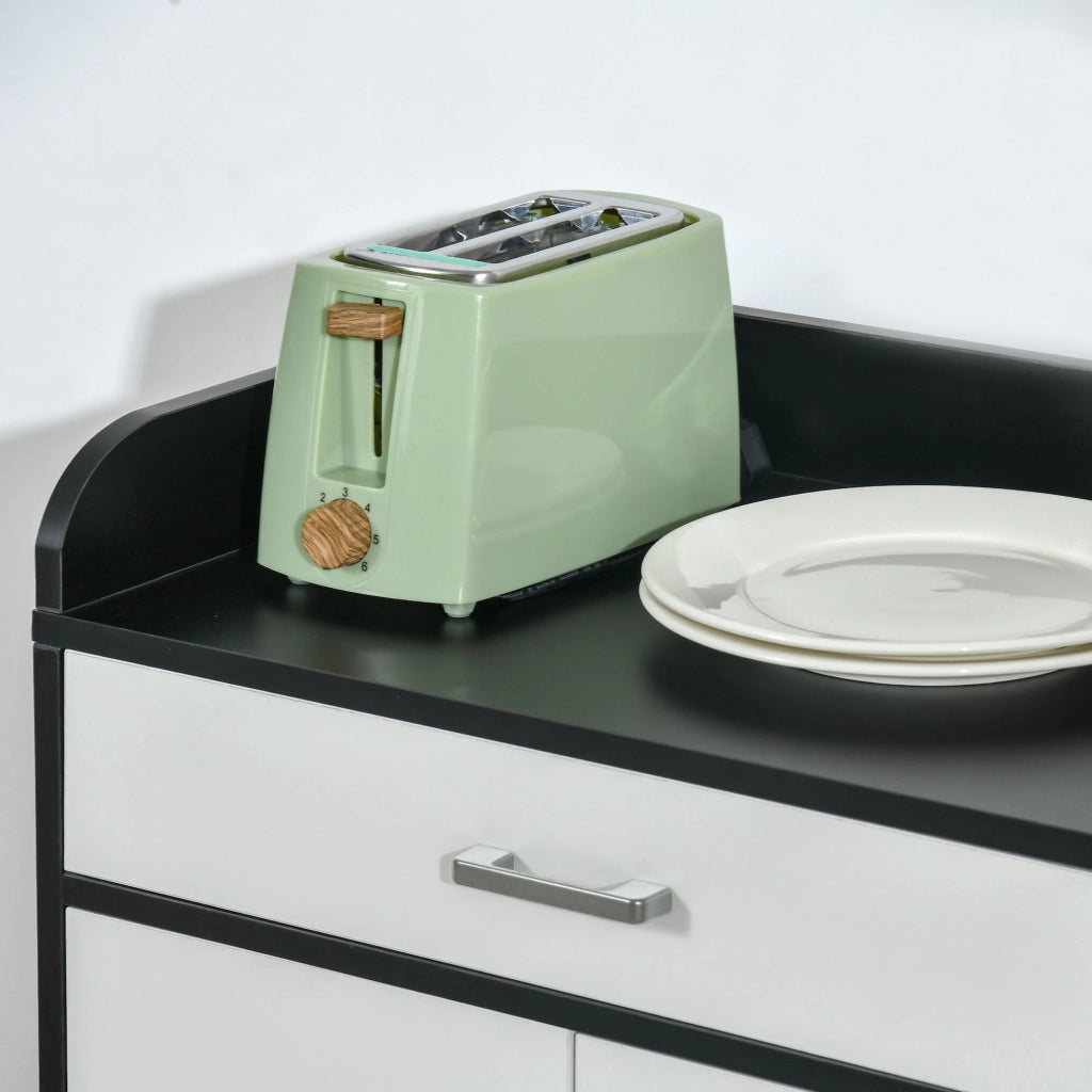 Mobiletto da Cucina Moderno con 2 Ante, Cassetto e Ripiani ¨C zephmum ¨C Bianco, MDF, 90x40x90 cm