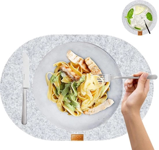 Piastre per tavolo - qualità premium duratura - set da 12 - 100% materiale riciclato - 44 x 29 cm