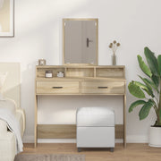 Tolettiera  con cassetti in rovere Sonoma 100x41x140 cm