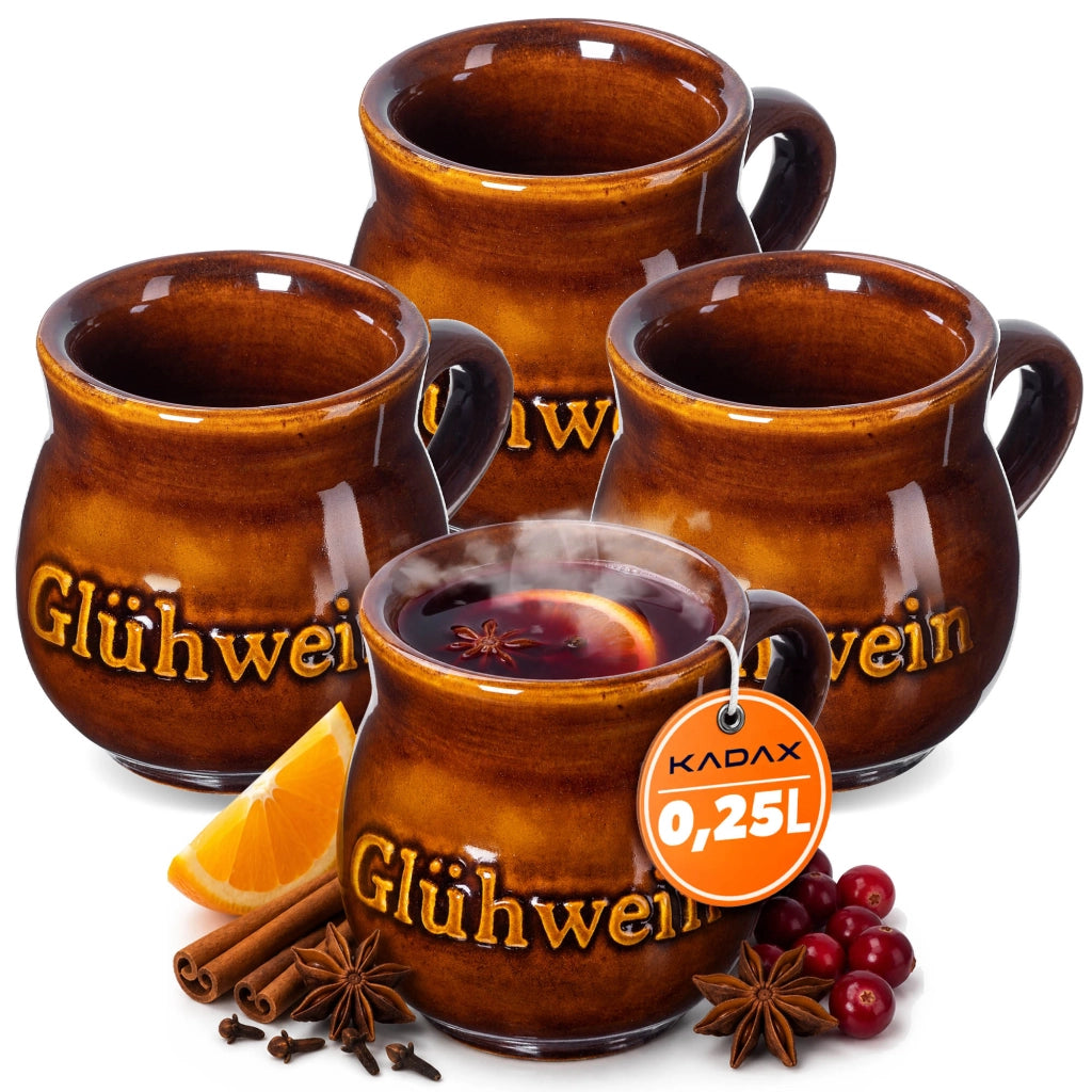 KADAX Kubek z uchem i napisem Gl?hwein 0,25l pakie