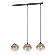 Lampadario Contemporaneo Ariscani 1 Acciaio Nero Rame 3 Luci E27 Ip20