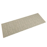 Tappetino da cucina lavabile con stampa a foglie 180 x 60 cm antiscivolo comodo design moderno in velluto verde 02_0056472