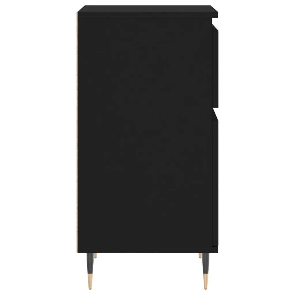 Credenze 2 pz Nere 40x35x70 cm in Legno Multistrato 831135