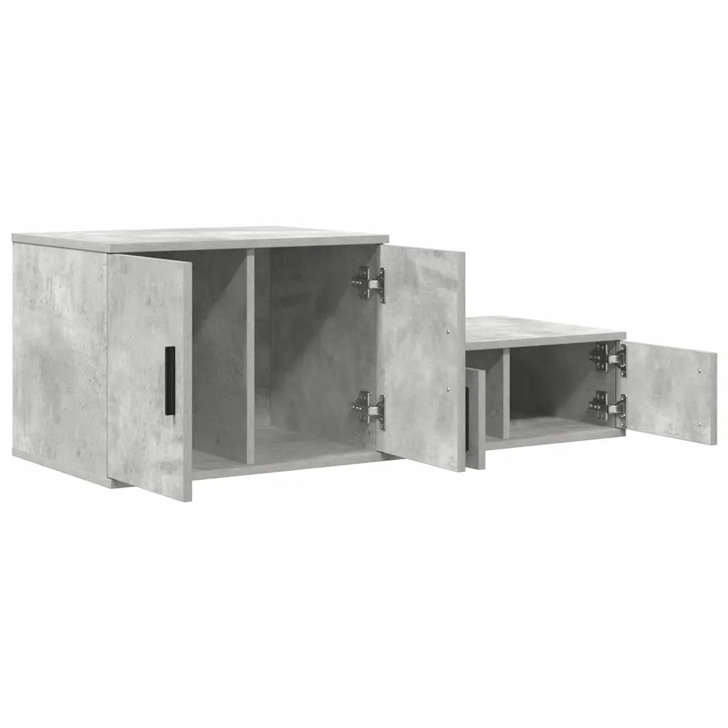 Armadio 2 pz Grigio cemento 118 x 41 x 40 cm Legno multistrato CFW2145048