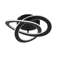 Plafoniera Moderna Rolimare Alluminio Nero Luce Led Integrato 35W