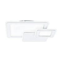 Plafoniera Contemporanea Mentalurgia Acciaio Bianco Luce Led Integrato 12W