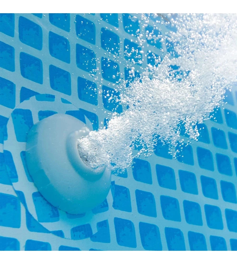 Piscina Fuori Terra Prisma Frame Rotonda, Pompa Filtro 5678 L/H, Scaletta, Telo Base E Copertura, 32695 L, Acciaio E Pvc, Grigio, 610X132 Cm