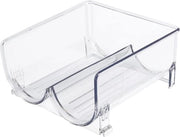 Scaffale per vino in plastica con contenitore per bottiglie frigorifero 2 bottiglie - trasparente - ripiegabile - armadio per cucina - magazzino