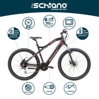 F.lli Schiano Braver, Bici Elettrica Mountain Bike 27.5 Inches per Adulti, 36V 11.6Ah Batteria Rimovibile, Motore 250W 5