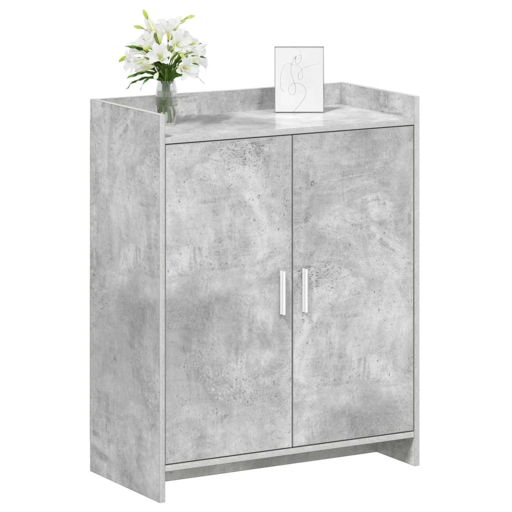 Mobile per scarpe con porta Grigio Cemento 73,5 x 36 x 92 cm 8011310