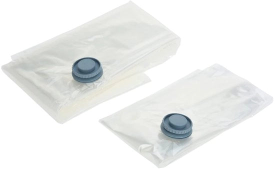 Set di Borse di Stoccaggio in Vacuo - 86 x 50 cm e 130 x 74 cm - Borse per Abbigliamento - Resistenti e Durissime - Risparmio di Spazio