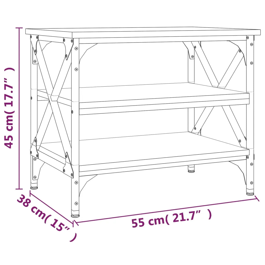 Tavolino da salotto | Tavolino da caff¨¨ | Tavolino da Soggiorno Grigio Sonoma 55x38x45 cm in Legno Multistrato