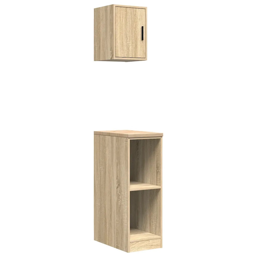 vidaXL Armadi da Garage 2 pz Rovere Sonoma in Legno Multistrato