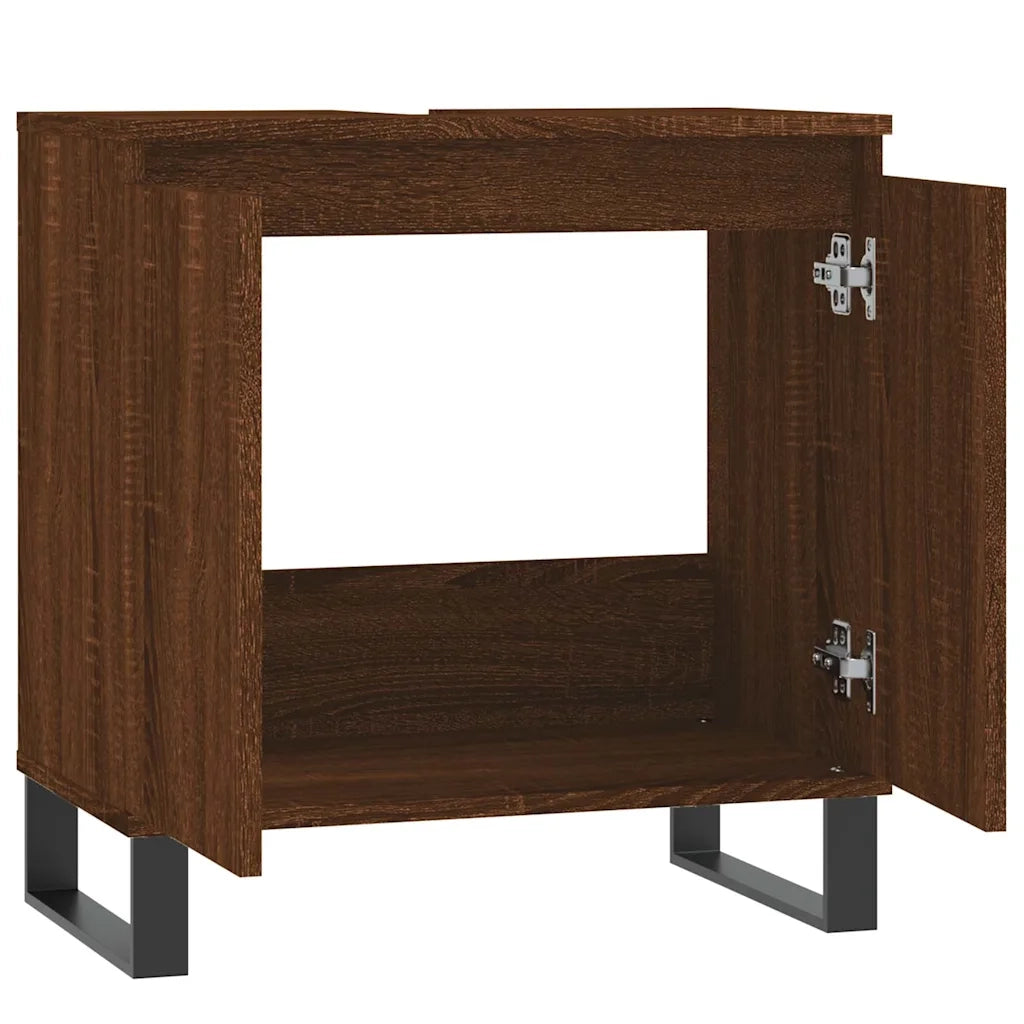 Armadietto Bagno | Armadio da bagno Rovere Marrone 58x33x60cm in Legno Multistrato