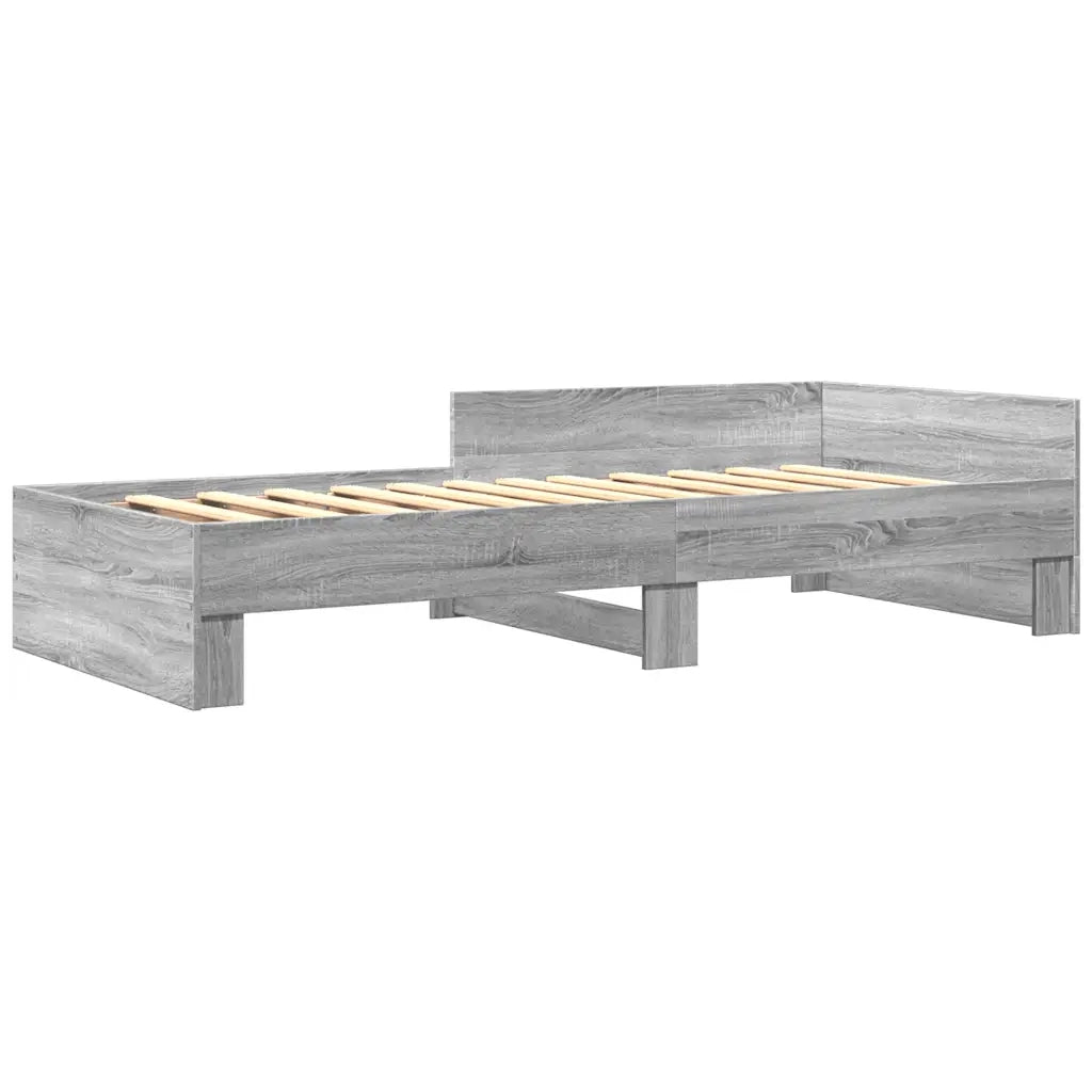Giroletto-Struttura Letto Grigio Sonoma 90x200 cm in Legno Multistrato 324846