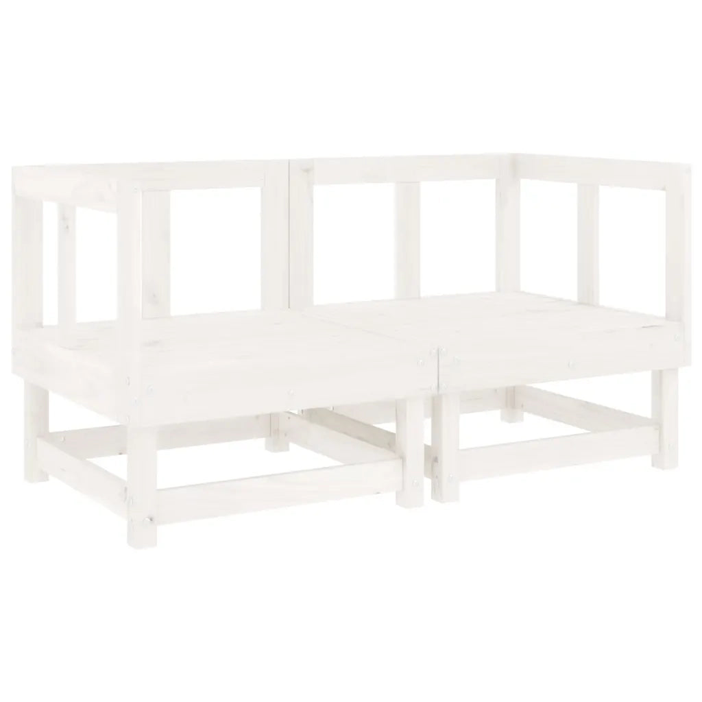 Set Salotto da Giardino 6 pz Bianco in Legno Massello di Pino 3186446