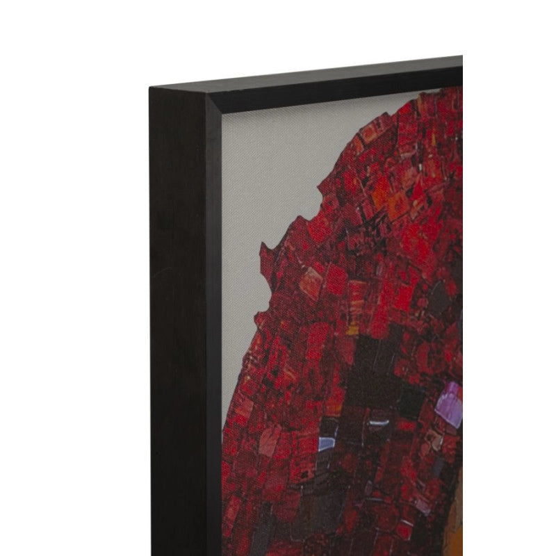 Stampa Con Led Su Tela Afro cm 60x3,5x90 (applicazione 3d Acrilico)
