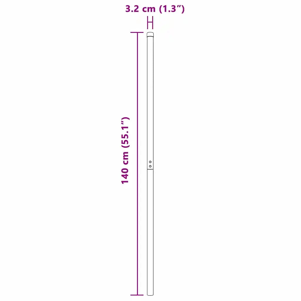 vidaXL Pali per Recinzione 12 pcs Verde 140 cm
